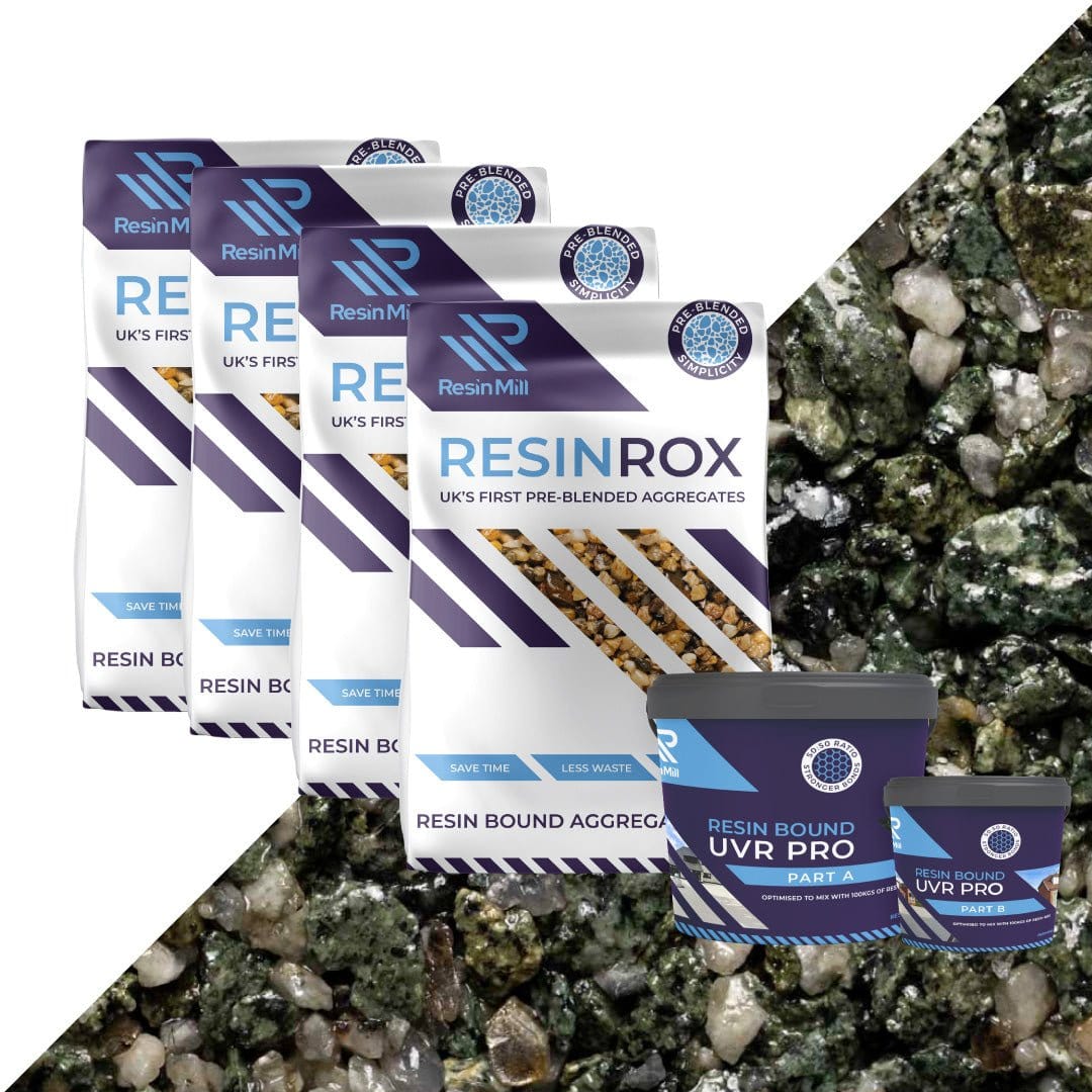 Grey Slate UV Resin Bound Mix - Resin Mill